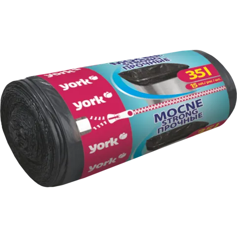 Mocne worki na śmieci 35L 15szt York