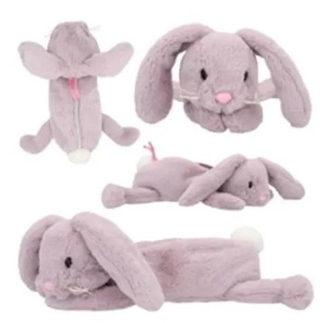 Piórnik saszetka pluszowy 1 zamek A5 Fluffy Bunny Astra
