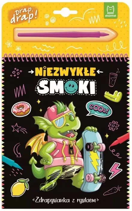 Zdrapywanka z rysikiem Niezwykłe smoki Aksjomat