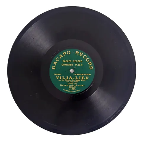Dacapo-Orchester Vilja-Lied / Waltzer-Intermezzo D505 Dacapo-Record