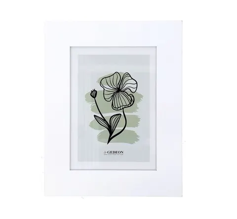 Ramka Drewniana A4 Biała Szeroka 21 × 29,7 cm Gedeon