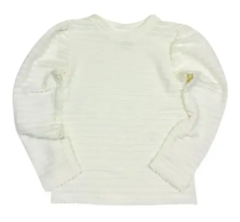 Bluzeczka dla dziewczynki LONGSLEEVE / CREAM FRILL Piu di ME 213B-25