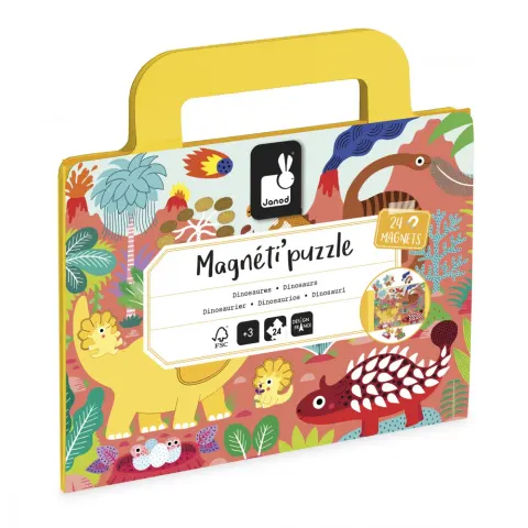 Janod puzzle magnetyczne Dinozaury