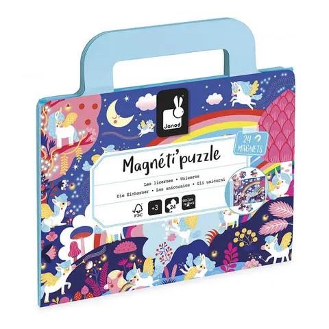 Magnetyczne puzzle Jednorożce Magneti'puzzles 24 el. 3+ / Janod