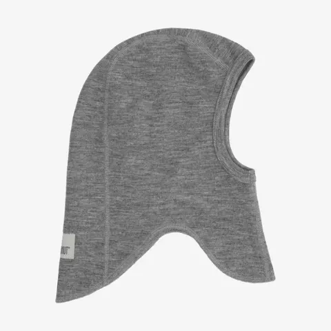 Kominiarka wełniana w prążek - Medium Grey Melange / HUTTEliHUT