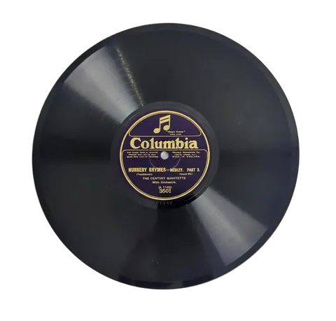 The Century Quartette: Nursery Rhymes - Medley 3/4 3501 Columbia