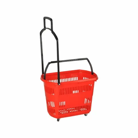 Koszyk na zakupy na kółkach sklepowy DR plastikowy 30l