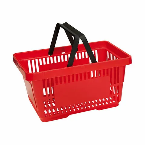Koszyk na zakupy sklepowy plastikowy - z 2 rączkami