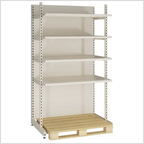 Regał Medium 130/230 cm z miejscem na paletę – Biały