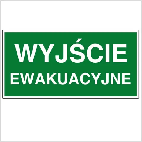 Naklejki Wyjście Ewakuacyjne / Kierunek Drogi