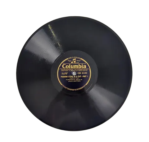 Louis Kentner: Paganini Etude in E Flat, Part 1, 2 DB2100 Columbia