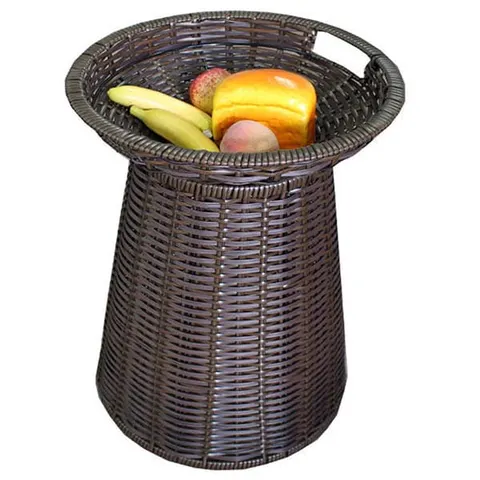 Kosze okrągłe z polirattanu – zestaw o śr. 45 cm
