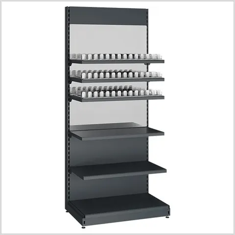 Regał metalowy pap. 230 cm z lustrem - Antracyt