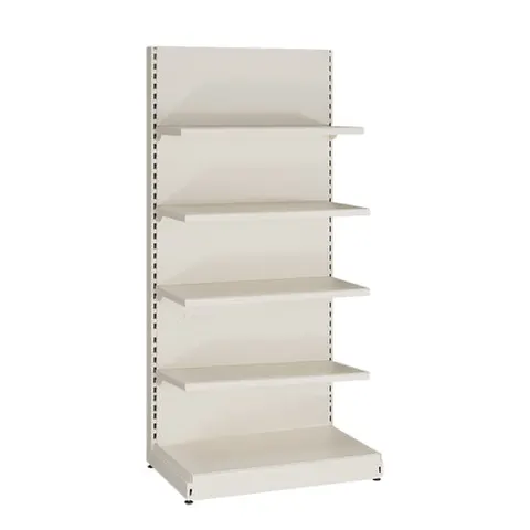 Regał przyścienny metalowy 210 cm (5 półek) - Biały