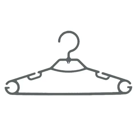 Wieszak na ubranka dla dzieci srebrne 29 cm - 5 sztuk