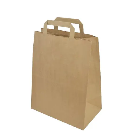 Torba papierowa kraft 260x140x300 uchwyt płaski