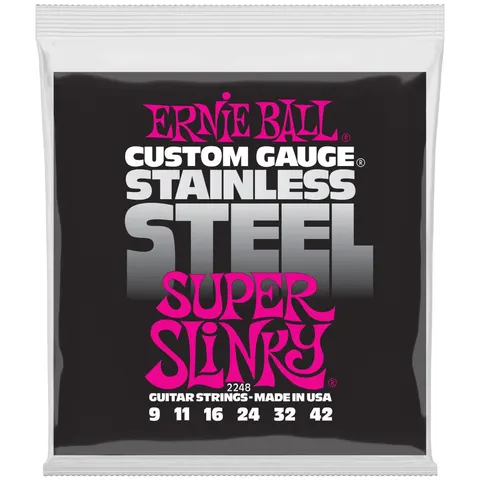 Ernie Ball (09-42) Super Slinky Stainless Steel