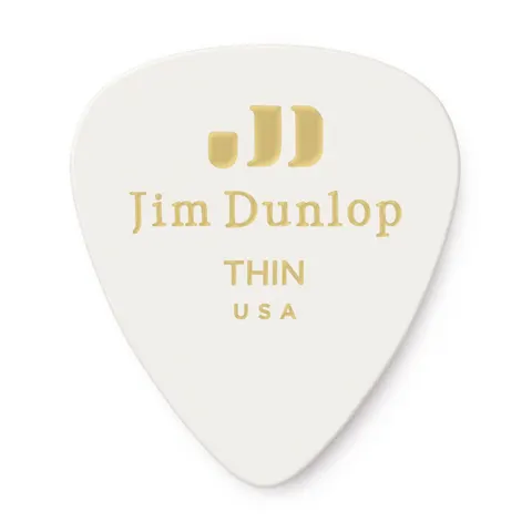 Dunlop Celluloid White Thin