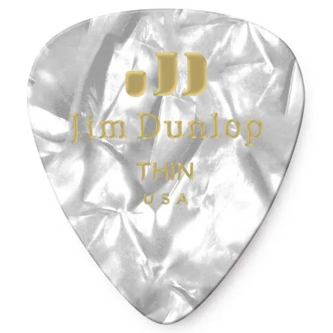 Dunlop Celluloid White Pearl Thin