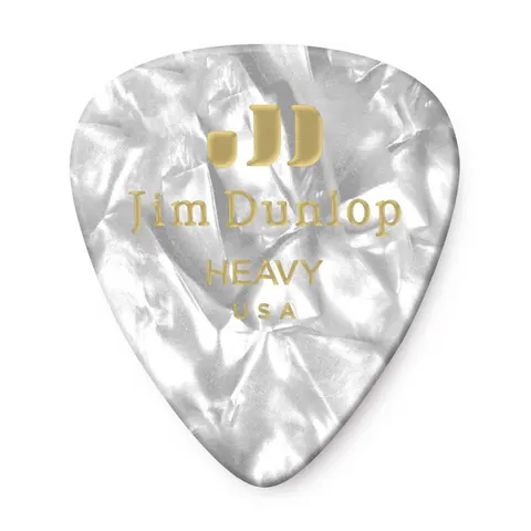 Dunlop Celluloid White Pearl Heavy