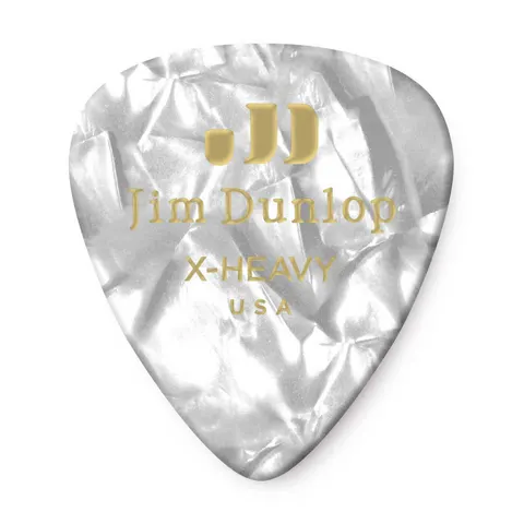 Dunlop Celluloid White Pearl Extra Heavy