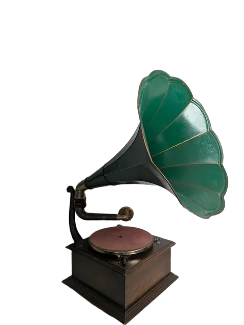 Gramofon/patefon tubowy Pathéphone No. 4 – Pathé Frères, Francja 1908–1912.