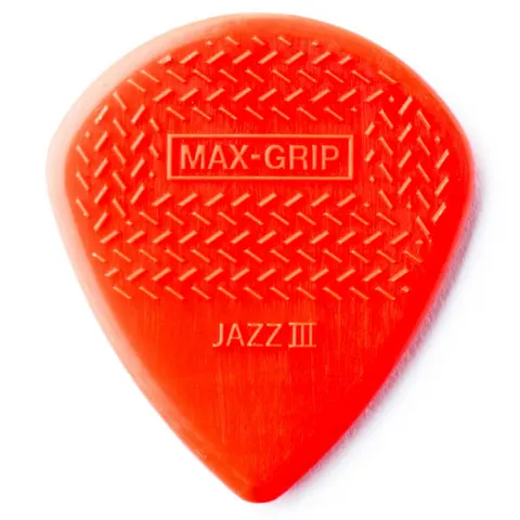 Dunlop Nylon Max Grip Jazz III 1.38 mm Czerwona