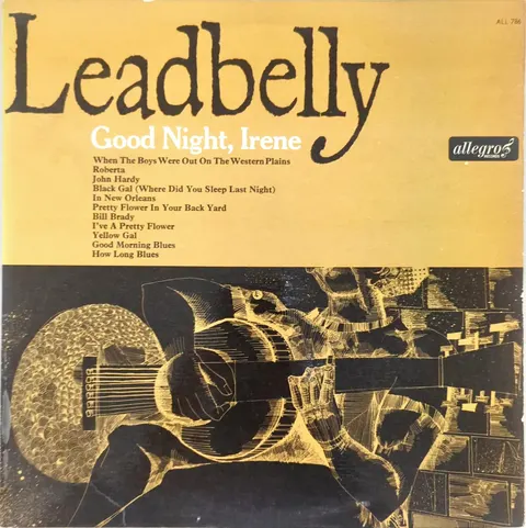 Leadbelly Good Night Irene LP ALL786 VG-