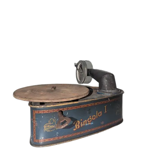 Miniaturowy gramofon Bingola I – Bing Werke, Niemcy, ok. 1928–1930