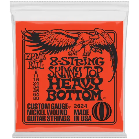 Ernie Ball (09-80) 8-String Skinny Top Heavy Bottom Slinky