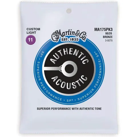 3-Pack Martin (11-52) Authentic Acoustic SP