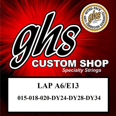 GHS (15-34) Strings Electric Lap Steel String Set - A6/E13 Tuning
