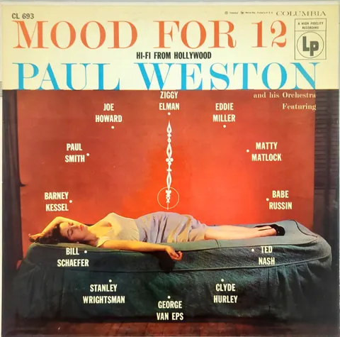 Paul Weston Mood For 12 LP CL693 VG-