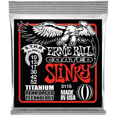 Ernie Ball (10-52) Skinny Top Heavy Bottom Slinky Coated Titanium