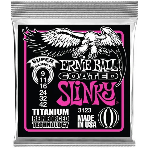 Ernie Ball (09-42) Super Slinky Coated Titanium