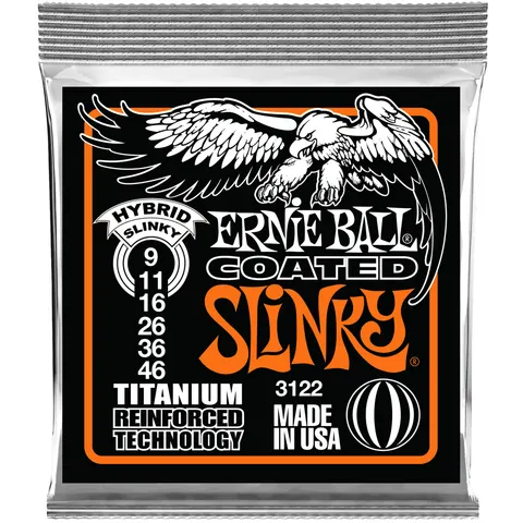 Ernie Ball (09-46) Hybrid Slinky Coated Titanium