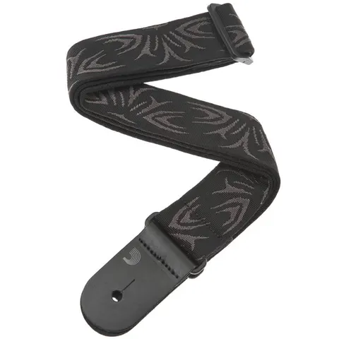 D'Addario Woven Guitar Strap Black/Grey Tattoo