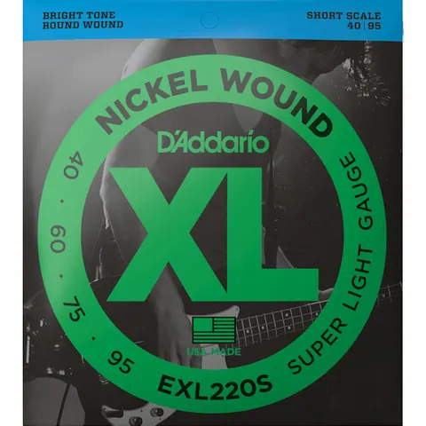 D'Addario (40-95) Nickel Wound Short Scale
