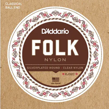 D'Addario (28-45) Folk Clear Nylon