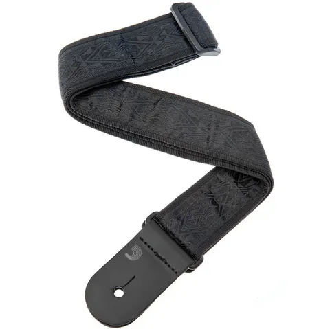 D'Addario Woven Guitar Strap Black Satin