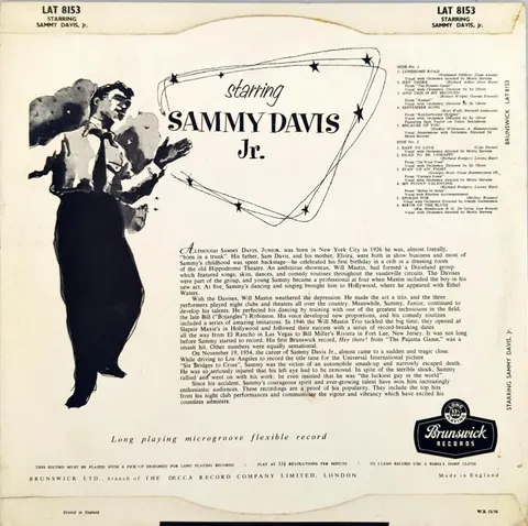 Sammy Davis Jr. Starring LP LAT8153 VG