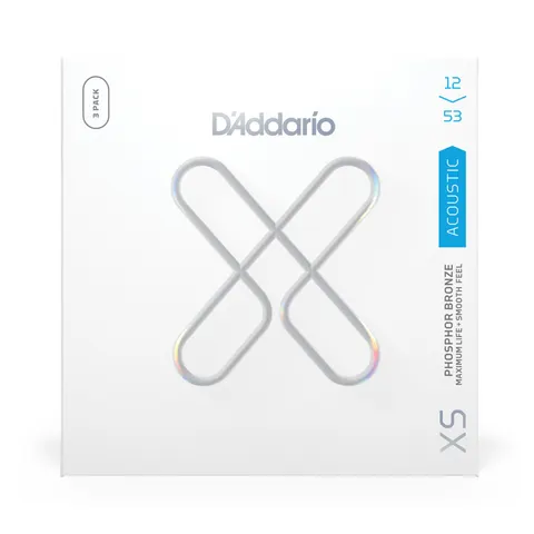 D'Addario XS (12-53) Light Phosphor Bronze 3-pak