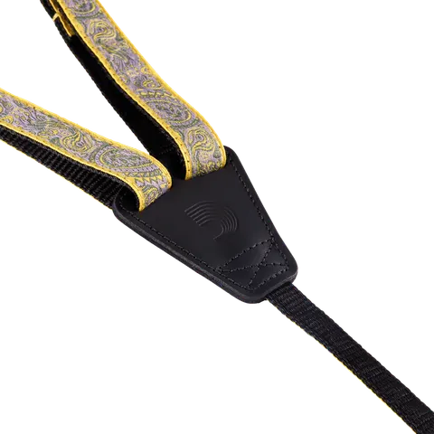 D'Addario Eco-Comfort Ukulele Strap Paisley Yellow/Purple