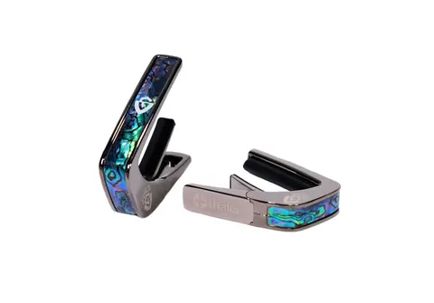 Kapodaster Thalia Guild Blue Abalone Shield Black Chrome