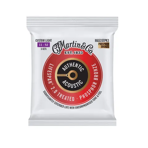3-Pack Martin (11-52) Phosphor Bronze LifeSpan 2.0