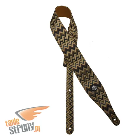 Pasek gitarowy Gaucho Peace Series, jeans zigzag