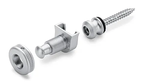 Schaller S-Locks Satin Chrome Strap Locks L (27mm)
