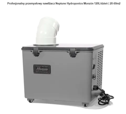 Profesjonalny przemysłowy nawilżacz Neptune Hydroponics Monzón 120L/dzień | 20-60m2