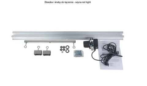 Blaszka i śruby do łączenia - szyna rail light