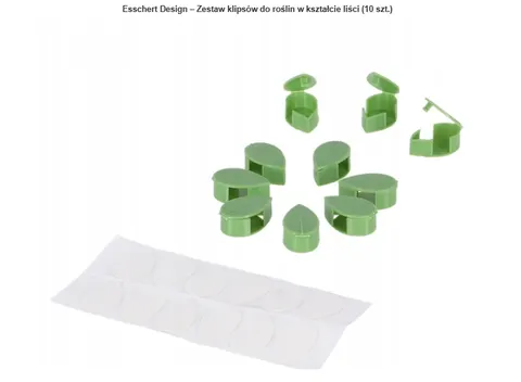 Esschert Design – Zestaw klipsów do roślin w kształcie liści (10 szt.)